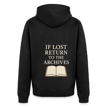 Historien de l’histoire Humour Histoire bizarre Nerd de l’histoire - Veste à capuche bio Premium Unisexe - noir - Dos - Nico (187cm)