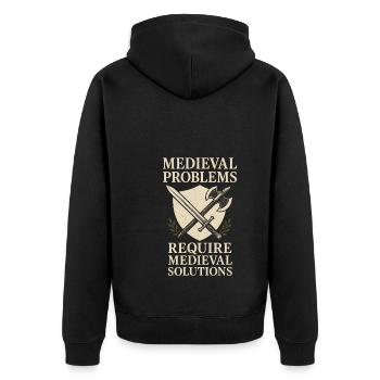 History Historian Humor Weird History History Nerd - Unisex Premium Organic Zip Hoodie - black - Back - Nico (187cm)