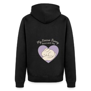 Lapin Maman Lapin Sauvetage Adopter, Acheter - Veste à capuche bio Premium Unisexe - noir - Dos - Nico (187cm)