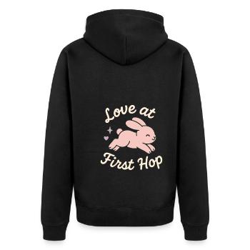 Lapin Maman Lapin Sauvetage Adopter, Acheter - Veste à capuche bio Premium Unisexe - noir - Dos - Nico (187cm)