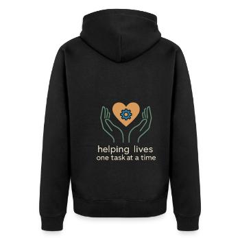 ergothérapeute ot Gift Healthcare Reha - Veste à capuche bio Premium Unisexe - noir - Dos - Nico (187cm)
