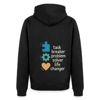 ergothérapeute ot Gift Healthcare Reha - Veste à capuche bio Premium Unisexe - noir - Dos - Nico (187cm)