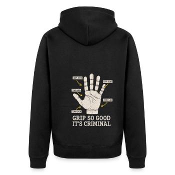 Entraînement de la force de préhension pour les grimpeurs Hangboard - Veste à capuche bio Premium Unisexe - noir - Dos - Nico (187cm)
