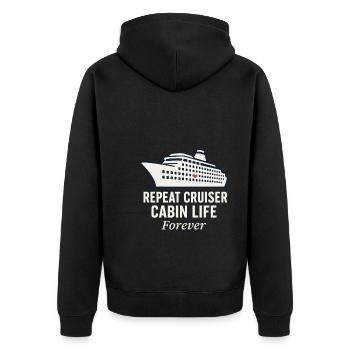 Cruise Addict Funny Cruise Loyalty Ocean - Veste à capuche bio Premium Unisexe - noir - Dos - Nico (187cm)