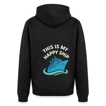Cruise Addict Funny Cruise Loyalty Ocean - Veste à capuche bio Premium Unisexe - noir - Dos - Nico (187cm)
