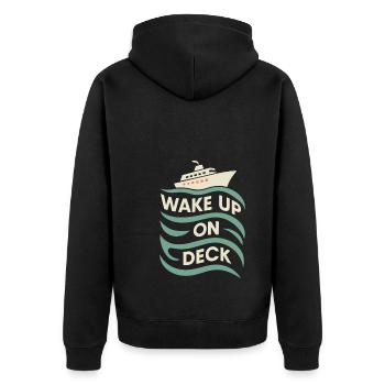 Cruise Addict Funny Cruise Loyalty Ocean - Veste à capuche bio Premium Unisexe - noir - Dos - Nico (187cm)