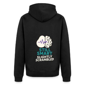 Neuro-resilient brain injury survivor - Unisex Premium Organic Zip Hoodie - black - Back - Nico (187cm)