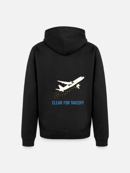 Flugbegleiter Kabinencrew Leben Luftfahrt - Unisex Premium Bio Zip Hoodie - Schwarz