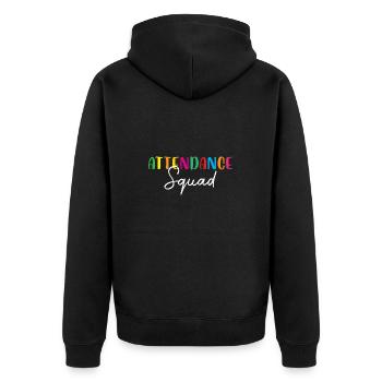 Attendance Squad School Office Attendance Clerk - Unisex Premium Organic Zip Hoodie - black - Back - Nico (187cm)