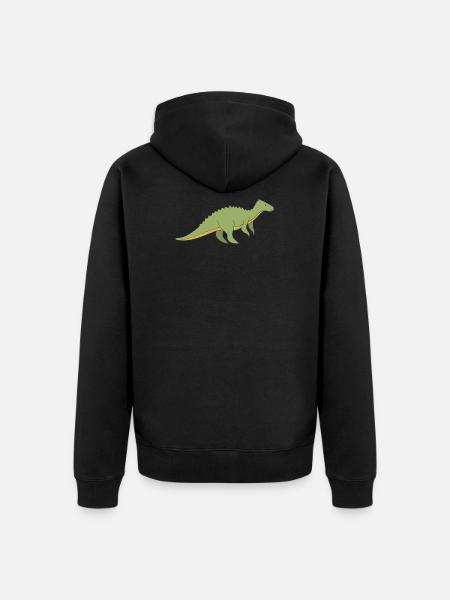 Dinosaurier - Unisex Premium Bio Zip Hoodie - Schwarz