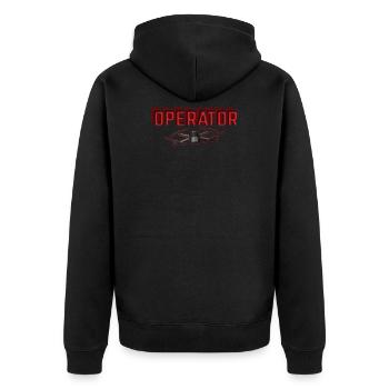 Operator Drone Pilot Drone Drone Drone Gift - Unisex Premium Organic Zip Hoodie - black - Back - Nico (187cm)