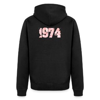 1974 - Veste à capuche bio Premium Unisexe - noir - Dos - Nico (187cm)