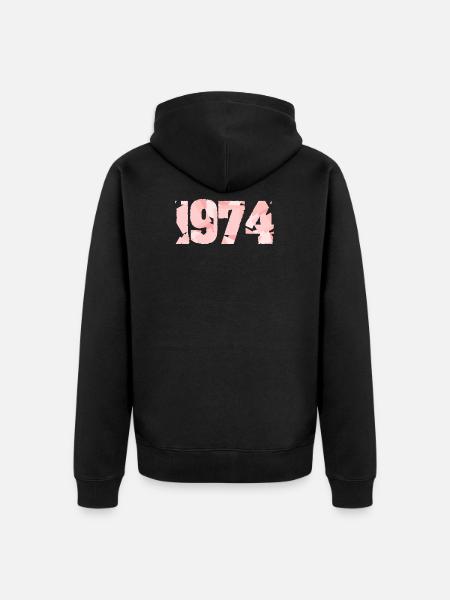 1974 - Unisex Premium Bio Zip Hoodie - Schwarz