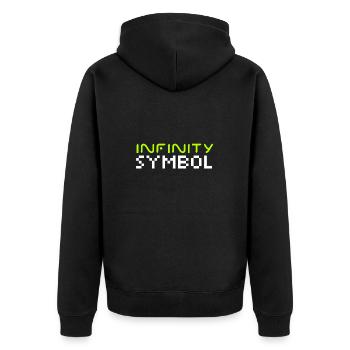 Symbole de l’infini - Veste à capuche bio Premium Unisexe - noir - Dos - Nico (187cm)