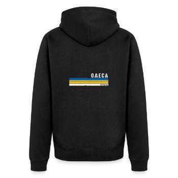 Odesa Ukraine Vintage Pride - Feiern Sie Ihre Wurzeln - Unisex Premium Bio Zip Hoodie - Schwarz - Hinten - Nico (187cm)
