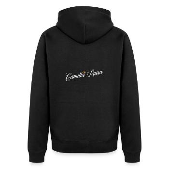 Camilla Name für Frauen Kinder Kleinkinder - Camilla - Unisex Premium Bio Zip Hoodie - Schwarz - Hinten - Nico (187cm)