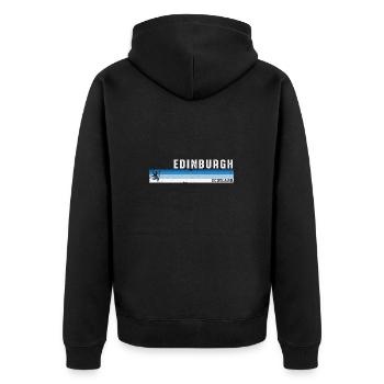 Edinburgh Schottland Schottisches Souvenir für Großbritannien - Unisex Premium Bio Zip Hoodie - Schwarz - Hinten - Nico (187cm)