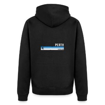 Perth, Schottland: Landschaftliche Schönheit und kultureller Charme - Unisex Premium Bio Zip Hoodie - Schwarz - Hinten - Nico (187cm)