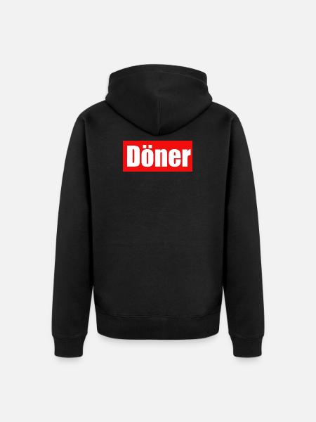 döner supremee - Unisex Premium Bio Zip Hoodie - Schwarz
