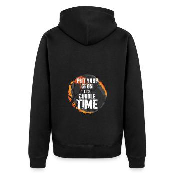Jiu Jitsu Autodéfense - Veste à capuche bio Premium Unisexe - noir - Dos - Nico (187cm)