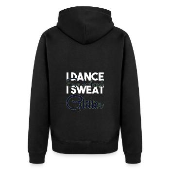 Walzer Paartanz - Unisex Premium Bio Zip Hoodie - Schwarz - Hinten - Nico (187cm)