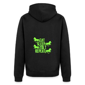 Cheval islandais: Cheval islandais Poney Merch - Veste à capuche bio Premium Unisexe - noir - Dos - Nico (187cm)