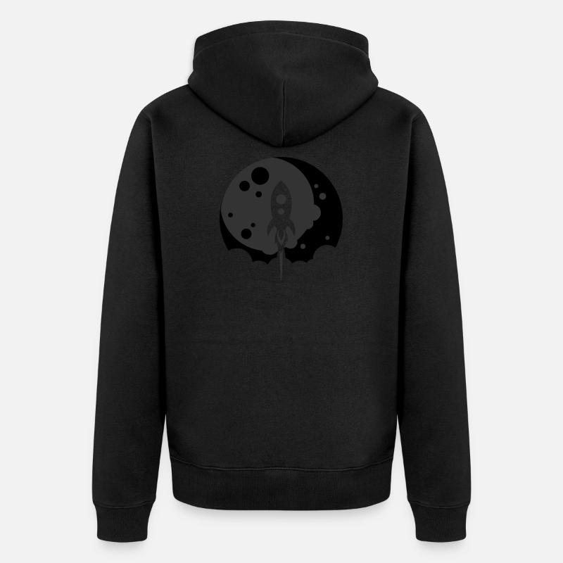 Rocket to the Moon - Noir - Veste à capuche bio Premium Unisexe - noir