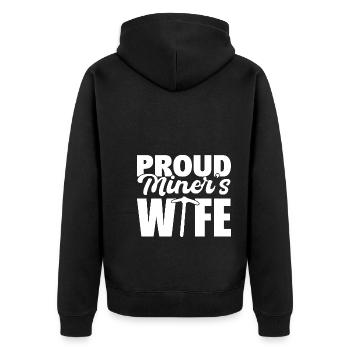 Kohle abbauen Goldwäscher Kumpel - Unisex Premium Bio Zip Hoodie - Schwarz - Hinten - Nico (187cm)
