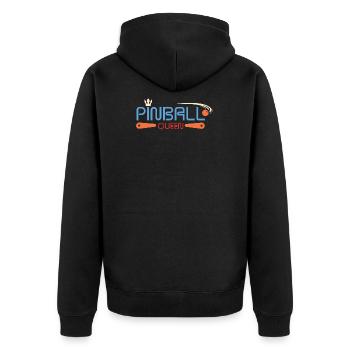 Pinball queen - pinball arcade machine - Unisex Premium Organic Zip Hoodie - black - Back - Nico (187cm)