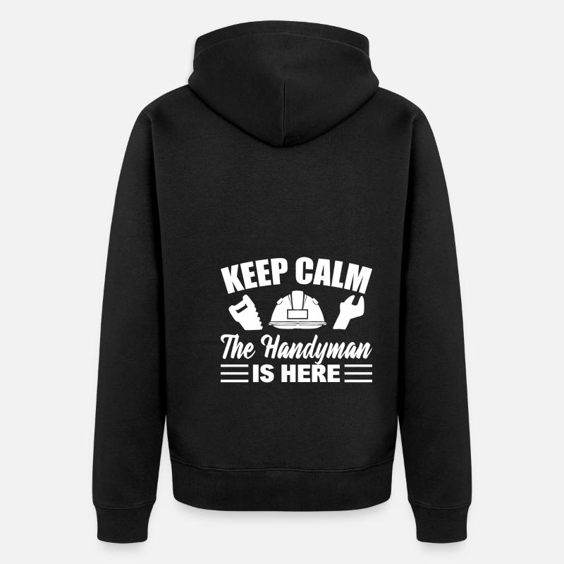 Handwerker -Werkzeuge DIY -Experte - Unisex Premium Bio Zip Hoodie - Schwarz