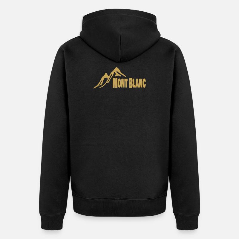 Massif du Mont Blanc - Veste à capuche bio Premium Unisexe - noir