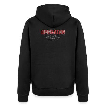 Operator Drone Pilot Drone Drone Drone Gift - Unisex Premium Organic Zip Hoodie - black - Back - Nico (187cm)