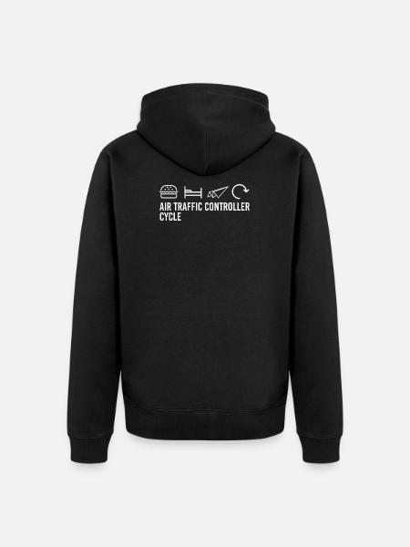 Air traffic cycle - Unisex Premium Organic Zip Hoodie - black