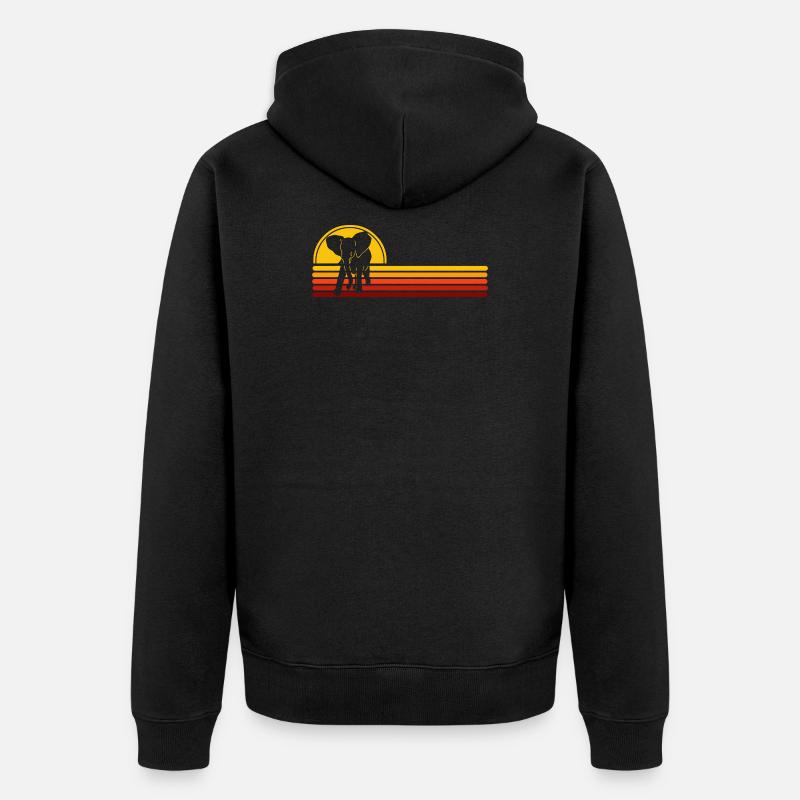 Éléphant - Veste à capuche bio Premium Unisexe - noir