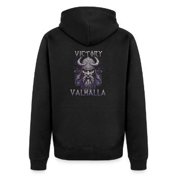 Cadeau pour les fans de Vikings et les fils d’Odin - Veste à capuche bio Premium Unisexe - noir - Dos - Nico (187cm)