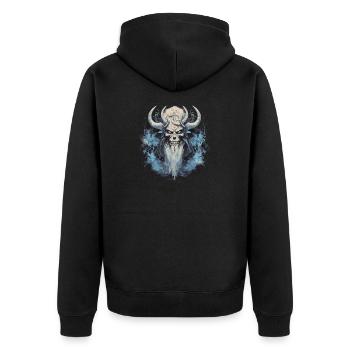 Valhalla Warrior : le cadeau pour les fans de guerriers - Veste à capuche bio Premium Unisexe - noir - Dos - Nico (187cm)