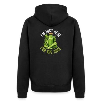 Entsaften Männer Frauen Entsafter Reinigung Smoothie Saft - Unisex Premium Bio Zip Hoodie - Schwarz - Hinten - Nico (187cm)