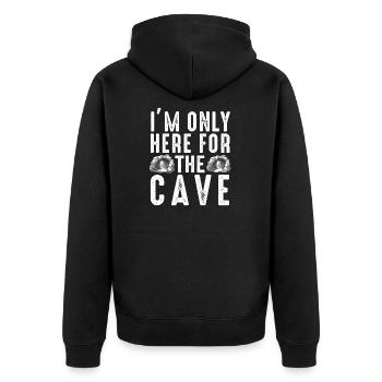 Caving Spelunking For Cave Men Women Funny - Unisex Premium Organic Zip Hoodie - black - Back - Nico (187cm)