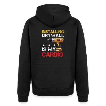 Drywall Installer Drywaller Drywall Finisher - Unisex Premium Organic Zip Hoodie - black - Back - Nico (187cm)