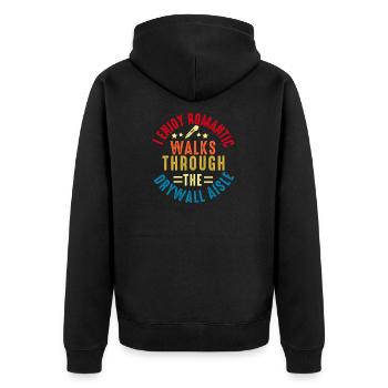 Drywall Installer Drywaller Drywall Finisher - Unisex Premium Organic Zip Hoodie - black - Back - Nico (187cm)