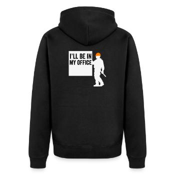 Drywall Installer Drywaller Drywall Finisher - Unisex Premium Organic Zip Hoodie - black - Back - Nico (187cm)