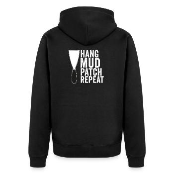 Drywall Installer Drywaller Drywall Finisher - Unisex Premium Organic Zip Hoodie - black - Back - Nico (187cm)
