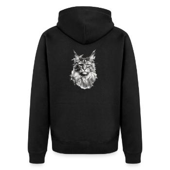 Maine Coon chat chat amant de chat cadeau Coony - Veste à capuche bio Premium Unisexe - noir - Dos - Nico (187cm)