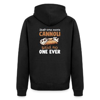 Cannoli Baker Pâtisserie Italienne Dessert Drôle - Veste à capuche bio Premium Unisexe - noir - Dos - Nico (187cm)