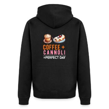 Cannoli Baker Italian Pastry Dessert Funny - Unisex Premium Organic Zip Hoodie - black - Back - Nico (187cm)