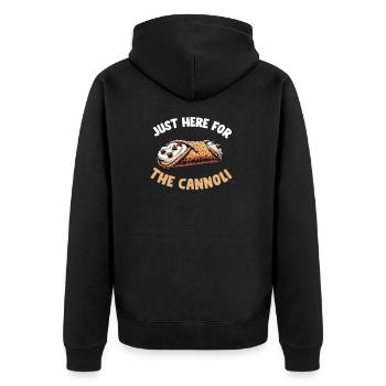 Cannoli Baker Italienisches Gebäck Dessert Lustig - Unisex Premium Bio Zip Hoodie - Schwarz - Hinten - Nico (187cm)