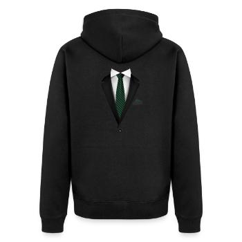Tuxedo with a Tie For Weddings And Special - Unisex Premium Organic Zip Hoodie - black - Back - Nico (187cm)