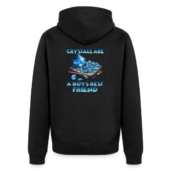 GemStoneCrafts Cadeaux de cristaux enchantés - Veste à capuche bio Premium Unisexe - noir - Dos - Nico (187cm)
