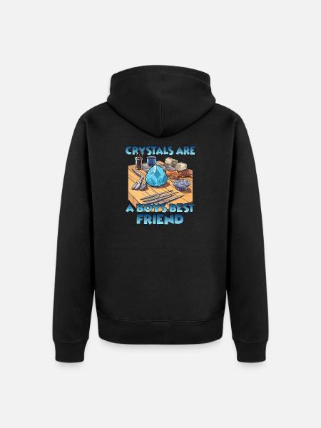 CrystalArtisans Creative crystal growing gift - Unisex Premium Organic Zip Hoodie - black
