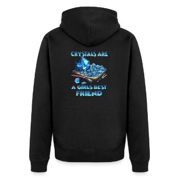 Créations pétillantes cristal producteur cadeau - Veste à capuche bio Premium Unisexe - noir - Dos - Nico (187cm)